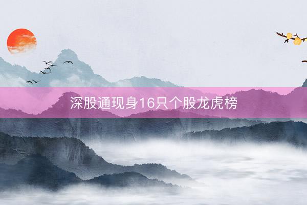 深股通现身16只个股龙虎榜