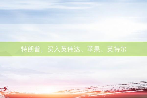 特朗普,买入英伟达、苹果、英特尔