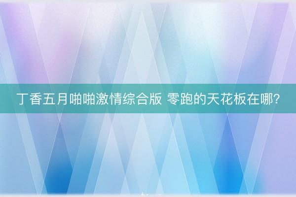 丁香五月啪啪激情综合版 零跑的天花板在哪？
