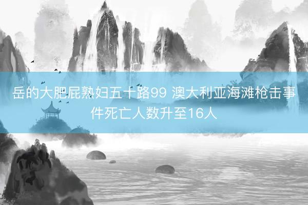 岳的大肥屁熟妇五十路99 澳大利亚海滩枪击事件死亡人数升至16人