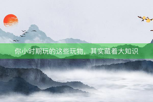 你小时期玩的这些玩物，其实藏着大知识