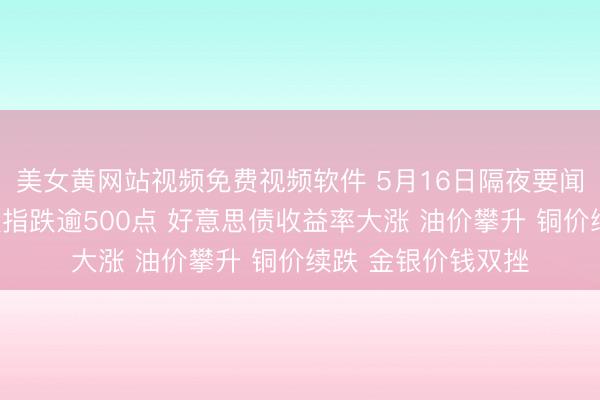 美女黄网站视频免费视频软件 5月16日隔夜要闻：好意思股收跌谈指跌逾500点 好意思债收益率大涨 油价攀升 铜价续跌 金银价钱双挫