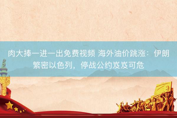 肉大捧一进一出免费视频 海外油价跳涨：伊朗繁密以色列，停战公约岌岌可危